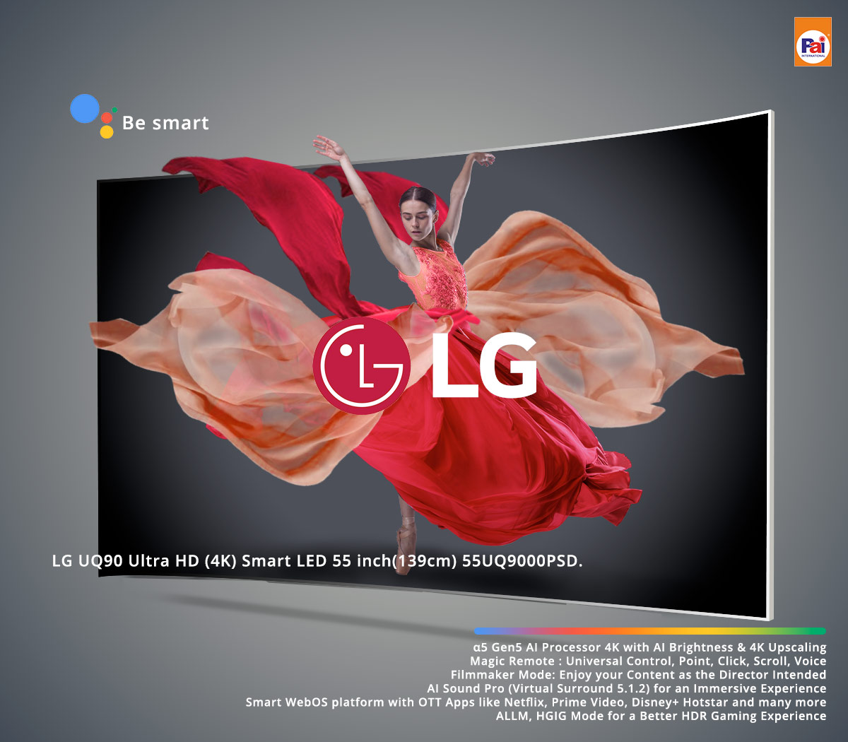 LG UQ90 Ultra HD (4K) Smart LED 55 inch(