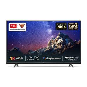 TCL 108cm (43 Inch) 4K Ultra HD LED Android Smart TV (43P615, Black)