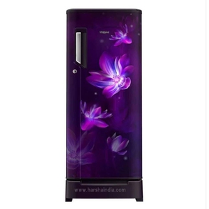Whirlpool 192 L 3 Star Manual Single Door Refrigerator Purple Flower Rain (215 IMPC ROY 3S PURPLE FLOWER RAIN)