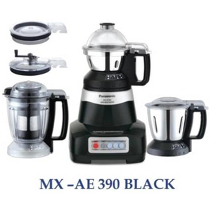 Panasonic MX-AE 390 -750 Watts Mixer Grinder premium 750 Juicer Mixer Grinder (3 Jars, Black)