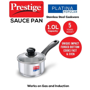 Prestige Platina Popular Stainless steel Sauce Pan, 140 mm