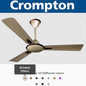 CROMPTON Aura Prime Antidust 1200 mm Anti Dust 3 Blade Ceiling Fan-Birken Effect/Onyx