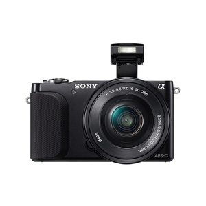 Sony NEX-3NL/B Mirrorless Camera Body with SELP1650 16-50 mm Retractable Lens (Black)