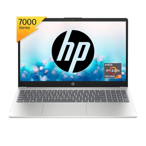 HP AMD Ryzen3 - 7320U, 15.6 inch(39.6cm) FHD Micro-Edge Laptop(8GB RAM, 512GB SSD, AMD Radeon Graphics, Win 11, MS Office, Natural Silver) 15-fc0025AU