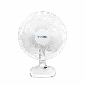 Crompton Wave Plus 400-mm (16 inch) High Speed Oscillating Table Fan (KD White)