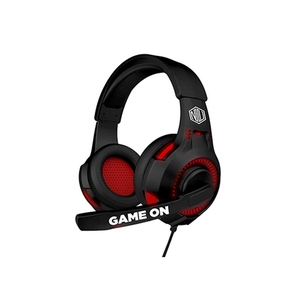 Nu Republic Dread EVO- Gaming Headphones with Flexible Extended Microphone- Black & Red