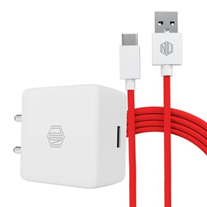 Nu Republic All-in-one 25W 5A Charger With Type-C Cable Supports All Fast Charging Technologies (White, Red, Cable Included)