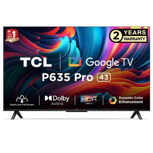 TCL 108 cm(43 inches) Bezel-Less Full Screen Ultra HD 4K Smart LED Google TV (43P635 Pro, Black)