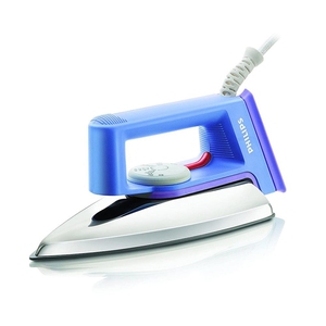 Philips Dry Iron HD1182/28 with 1000 Watts Power, Golden Soleplate and Temperature Ready Light