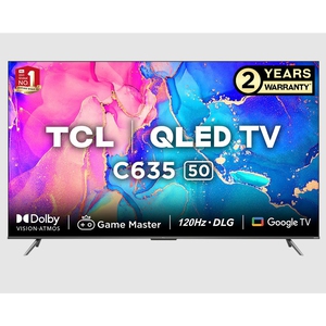 TCL C Series 127 cm (50 inch) 4K Ultra HD QLED Android TV with Voice Assistance (50C635)