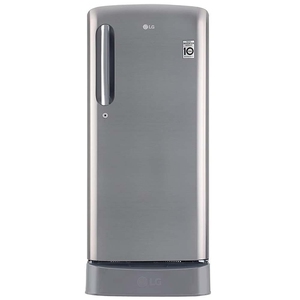 LG 190 L Direct Cool Single Door 3 Star Refrigerator with Base Drawer  (Shiny Steel, GL-D201APZD)