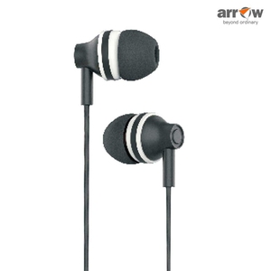 Arrow MX 07 Wired Earphone with Tangle Free Cable and Mic, Black