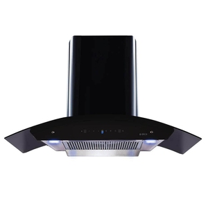 Elica WDFL HAC TOUCH 90 MS with Installation Kit Included Auto Clean Wall Mounted Chimney  (Black 1200 CMH)