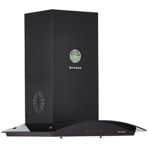 Faber Feel Plus 3D T2S2 BK TC LTW Wall Mounted Chimney  (Black 1095 CMH)