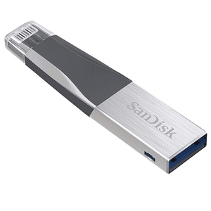 SanDisk iXpand Mini Flash Drive 64 GB OTG Drive  (Grey, Type A to Lightning