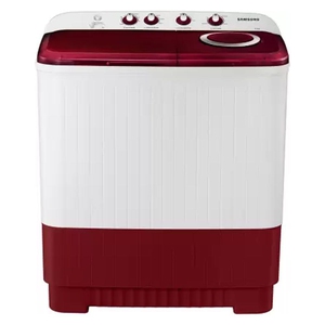 SAMSUNG 9.5 Kg Semi Automatic Washing Machine with Hexa Storm Pulsator, Magic Mixer (WT95A4200RR, Light Gray with Wine Base)