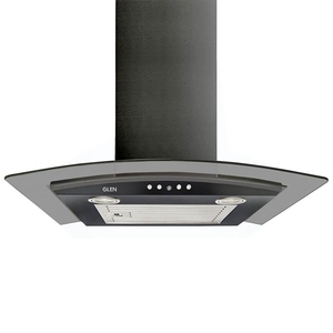 Glen Cooker Hood 6071 BLK EX 60cm 1000m3 BF LTW Wall Mounted Chimney  (black 1000 CMH)