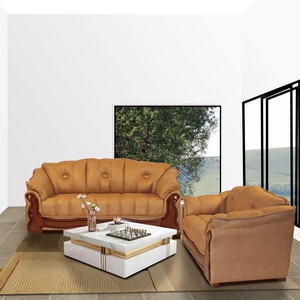 Pai Furniture Leather Fabric Sofa Set(PFSF1221).