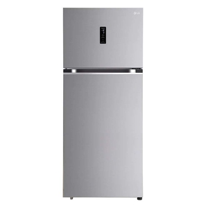 LG 380 Litres 3 Star Frost Free Double Door Smart Wi-Fi Enabled Refrigerator with Smart Inverter Compressor (GL-T412VPZX, Shiny Steel)