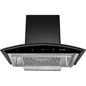 Faber HOOD CREST PLUS HC SC BK 60 Auto Clean Wall Mounted Chimney  (BLACK 1200 CMH)