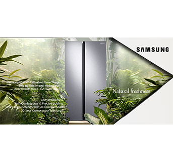 Samsung 653L WI-FI Enabled SmartThings Side By Side Inverter Refrigerator (RS76CG8113SLHL, EZ Clean Steel)