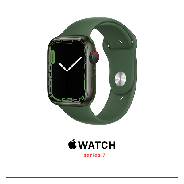 Apple Watch Series 7 Smart Watch (GPS+GLONASS, 45mm) (MKN73HN/A, Clover/Green, Sport Band)