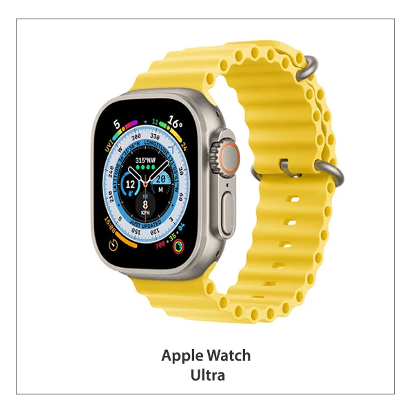 Apple Watch Ultra 49 mm Titanium Case with S/M Yellow/Beige Trail Loop (GPS + Cellular)(MNHK3HN/A)