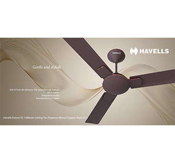 Havells Enticer ES 1200mm Ceiling Fan (Espresso Brown Copper, Pack of 1)