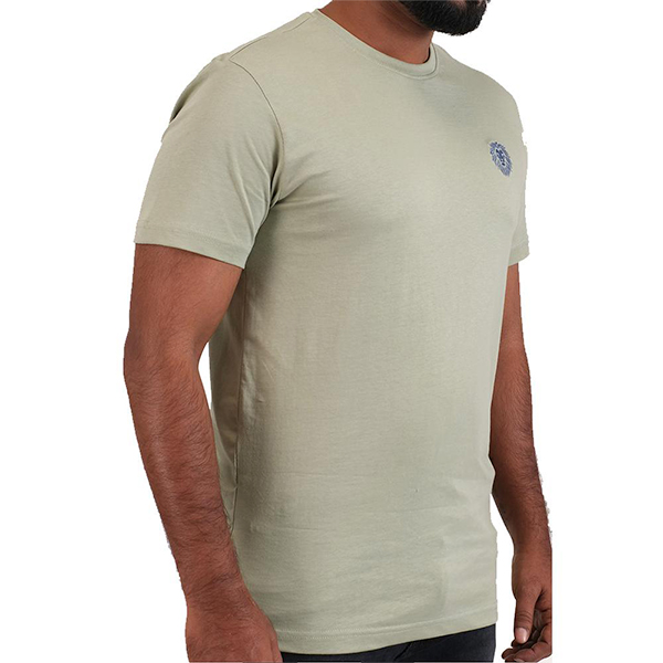 Henry Round Neck T shirt Apparel Mens Casual Light Green Color - Small