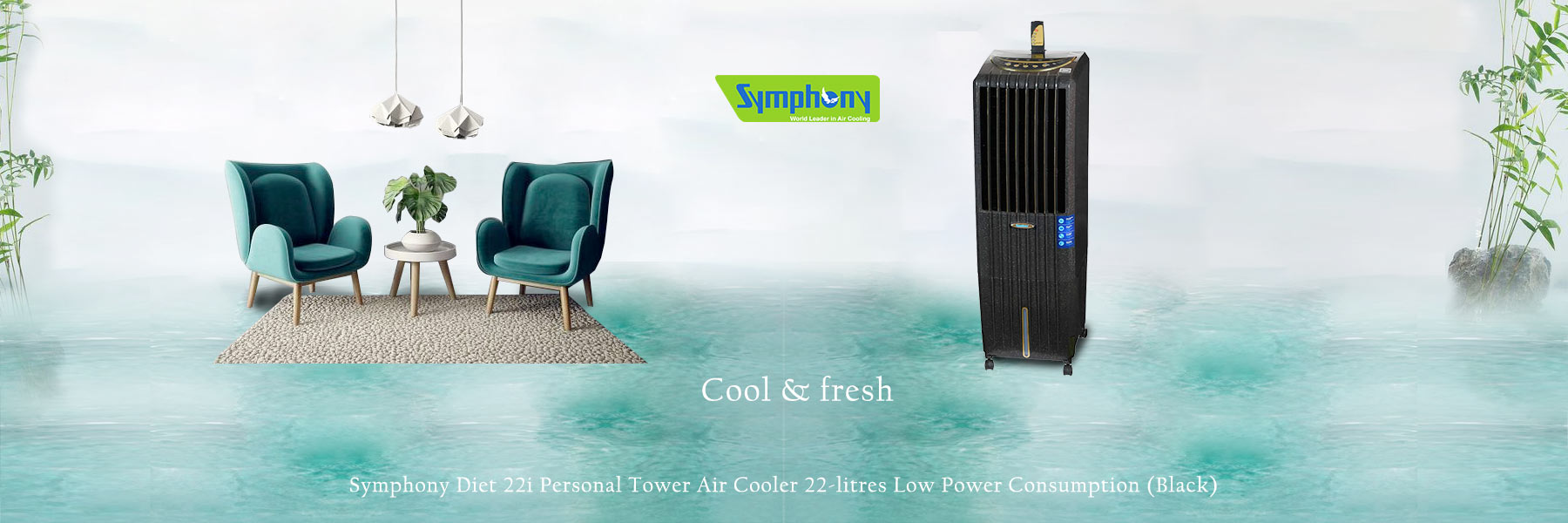 Symphony 50 L Tower Air Cooler (Black, Diet 50i BLACK)