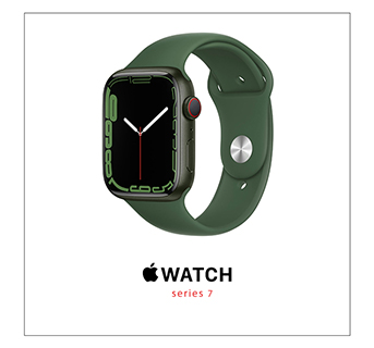 Apple Watch Series 7 Smart Watch (GPS+GLONASS, 45mm) (MKN73HN/A, Clover/Green, Sport Band)