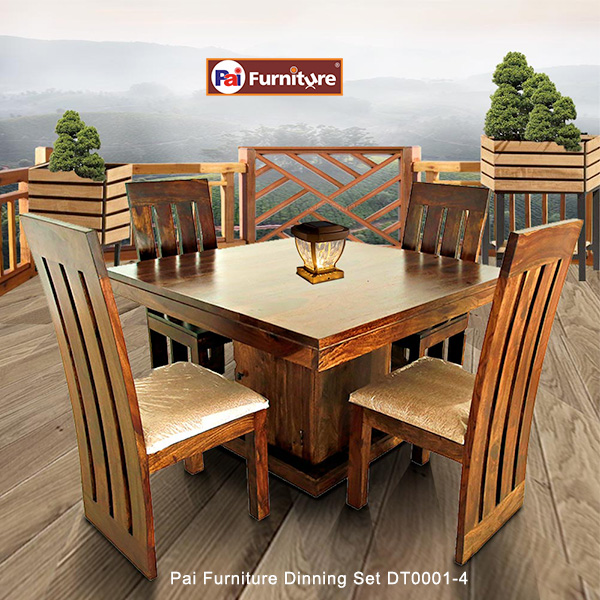 Pai Furniture 6 Seater Dining Table Set PFDT551-1+4+B