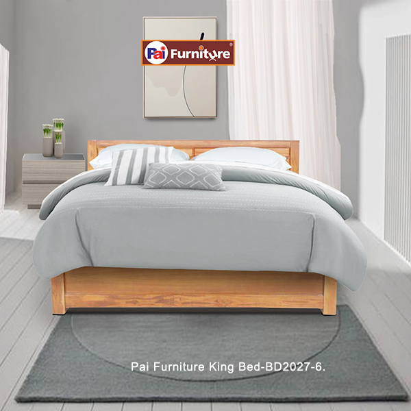 PAI FURNITURE Sheesham Wood King Size Bed With Front Pull Out Storage PFBD161 – 6 FP