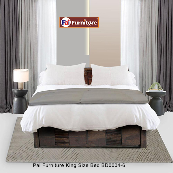 Pai Furniture King Size Bed BD0004-6