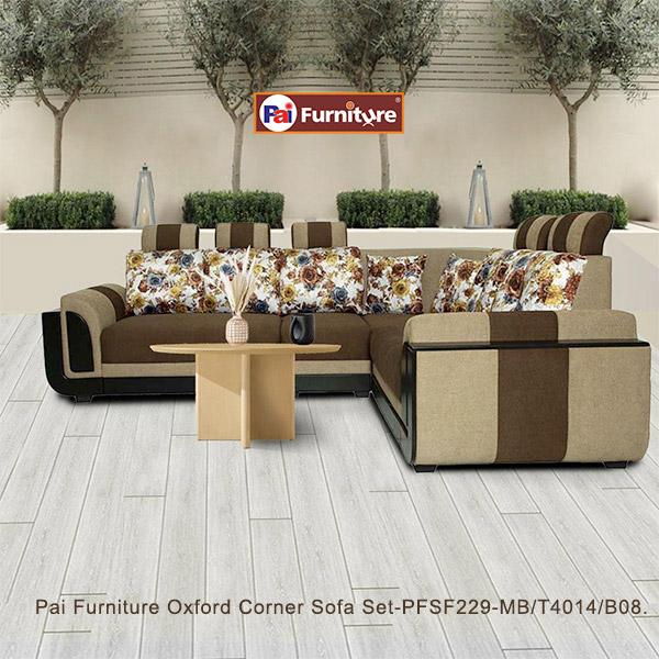 Pai Furniture Oxford Corner Sofa Set-PFSF229-MB/T4014/B08.