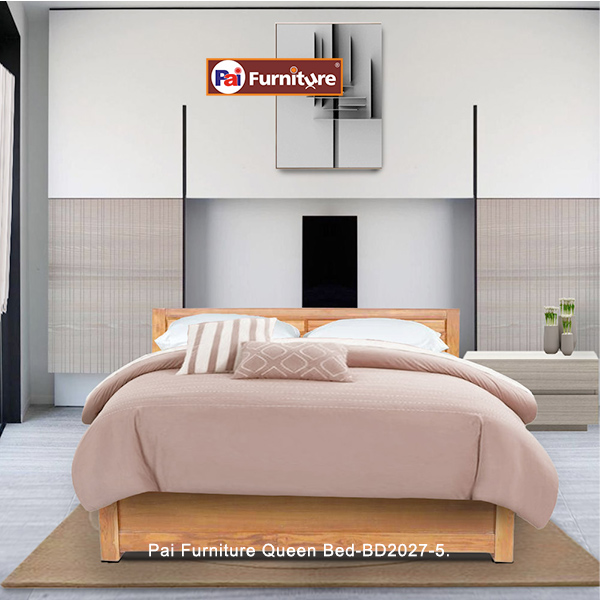 Pai Furniture Queen Bed-BD2027-5.