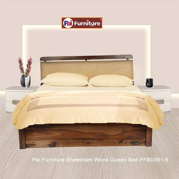 Pai Furniture Sheesham Wood Queen Bed PFBD561-5