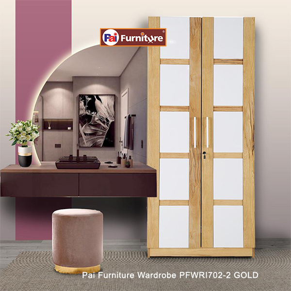 Pai Furniture Wardrobe PFWRI702-2 GOLD