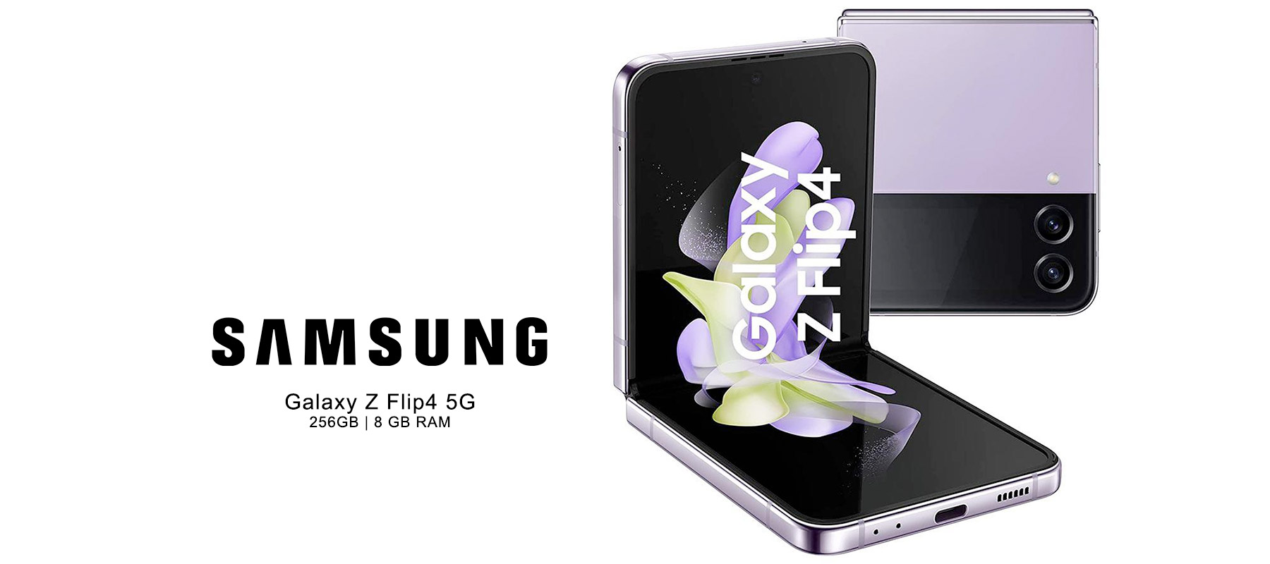 SAMSUNG Galaxy Z Flip4 5G (Bora Purple, 256GB) (8 GB RAM)