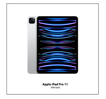 Apple iPad Pro 4th Gen (2022) 27.96 cm (11-inch) Wi-Fi Tablet 128 GB, Silver MNXE3HN/A