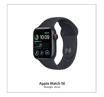 Apple Watch SE Midnight Aluminium Case with Sport Band