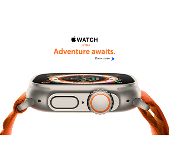 Apple Watch Ultra 49 mm Titanium Case with Medium Orange Alpine Loop (GPS + Cellular)(MQFL3HN/A)