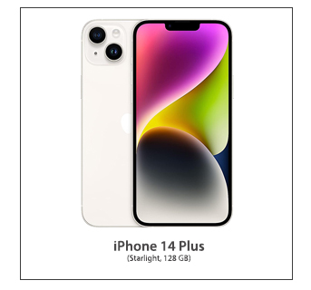 APPLE iPhone 14 Plus (Starlight, 256 GB)