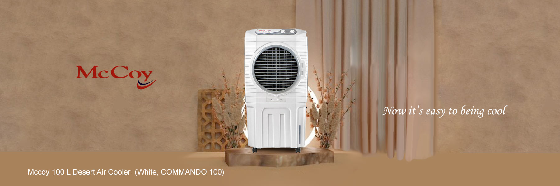 Mccoy 100 L Desert Air Cooler  (White, COMMANDO 100)